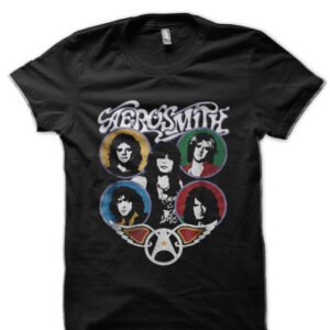 Band Portrait Graphic Print T Shirt Half Sleeve