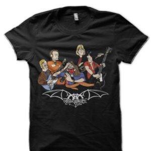 Band Illustration Graphic Print T Shirt Half Sleeve