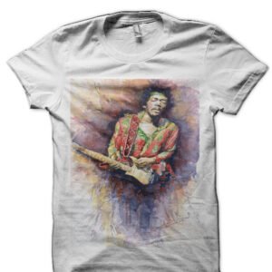 Jimi Hendrix Half White Sleeve T-Shirt