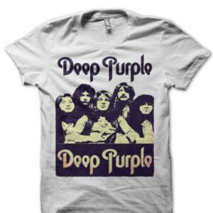Deep Purple White Half Sleeve T-Shirt