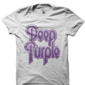 Deep Purple White Half Sleeve T-Shirt