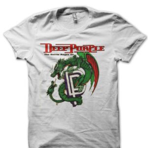 Deep Purple White Half Sleeve T-Shirt