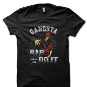 Gangsta Eminem Rap Pop Music Rappers Vocalizer Hip Hop Rapping Gift Black T-Shirt