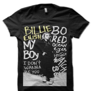 Billie Eilish Half Sleeve Black T-Shirt