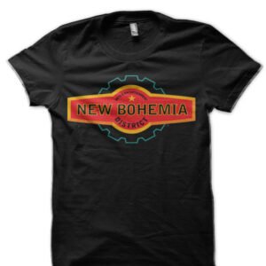 New Bohemia District Black Half Sleeve T-Shirt