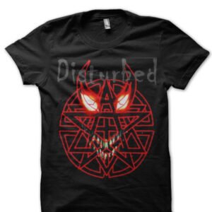 Disturbed Half Sleeve Black T-Shirt