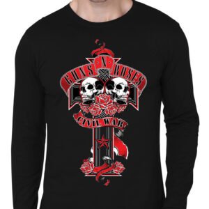 Guns And Roses Full Sleeve Black T-Shirt