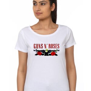 Guns And Roses Girl’s White T-Shirt