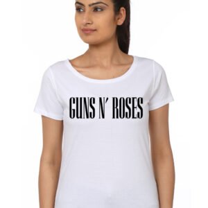 Guns And Roses Girl’s White T-Shirt
