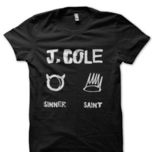 J. Cole Half Sleeve Black T-Shirt