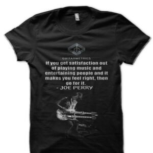 Joe Perry Half Sleeve Black T-Shirt