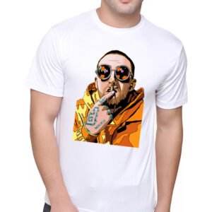 Mac Miller Half Sleeve White T-Shirt