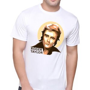 Roger Taylor Half Sleeve White T-Shirt