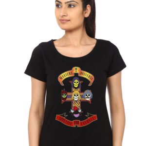 Guns And Roses Girl’s Black T-Shirt