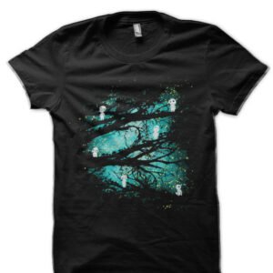 Tree Spirits Black Half Sleeve T-Shirt