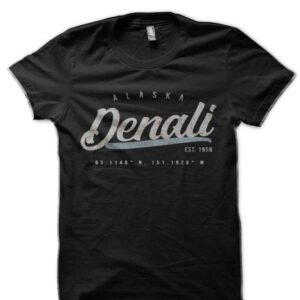 Denali Alaska Black Half Sleeve T-Shirt