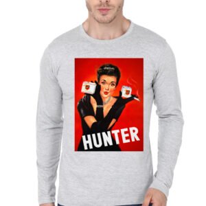 Vintage Advertising Poster Hunter Cigarettes Belgium Full Sleeve T-Shirt