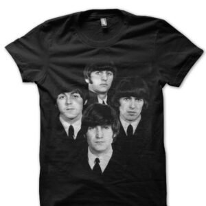 The Beatles Half Sleeve Black T-Shirt